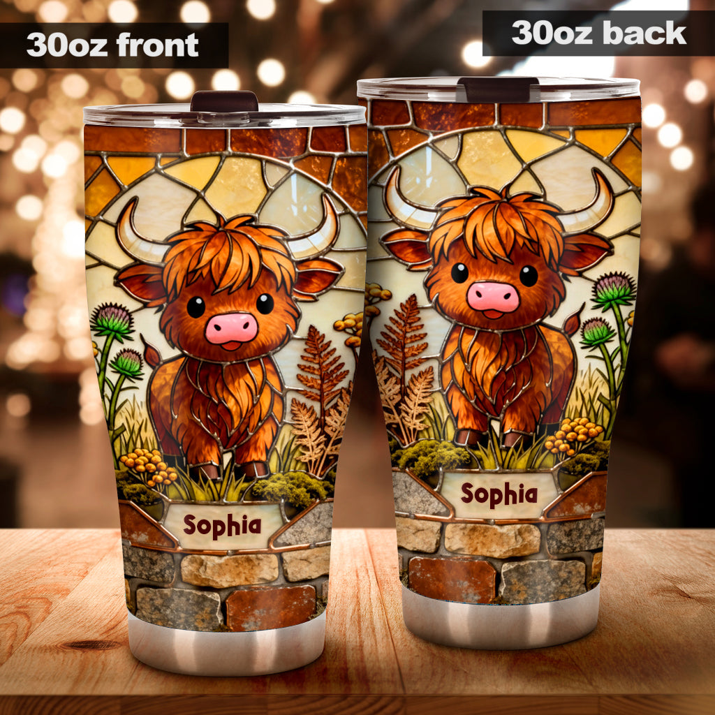 Vie à la ferme - Gobelet personnalisé vache des Highlands