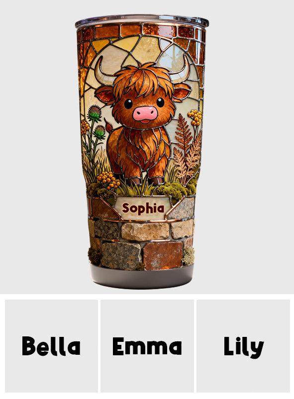 Vie à la ferme - Gobelet personnalisé vache des Highlands