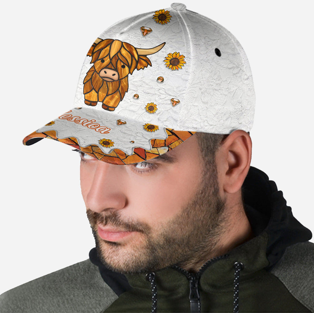 Adorable vache des Highlands - Casquette classique personnalisée vache des Highlands