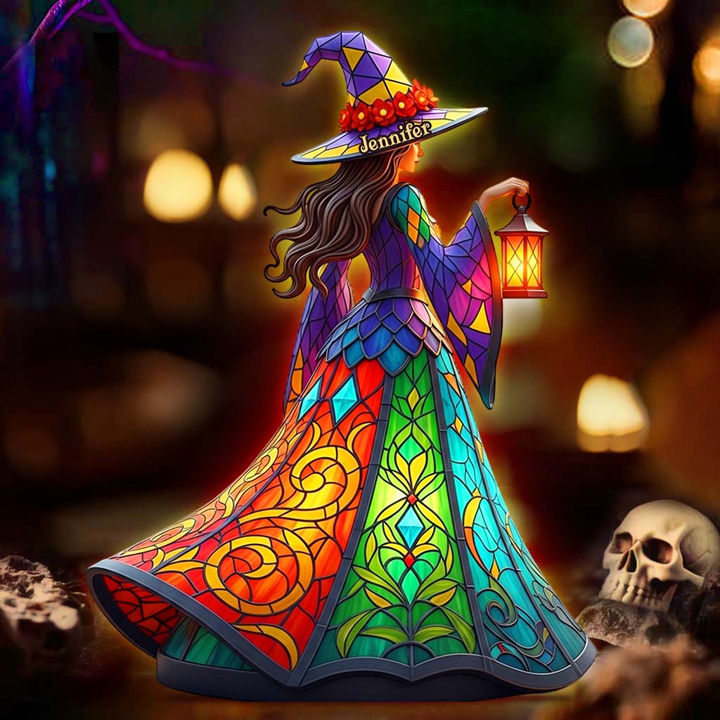 Belle Sorcière - Veilleuse LED acrylique personnalisée - Sorcière