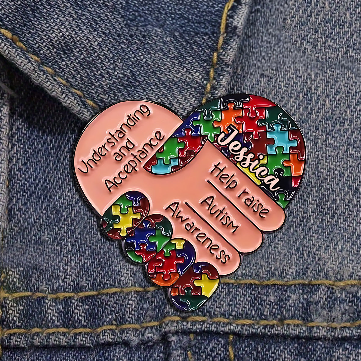 Autism Awareness - Personalized Autism Awareness Pin