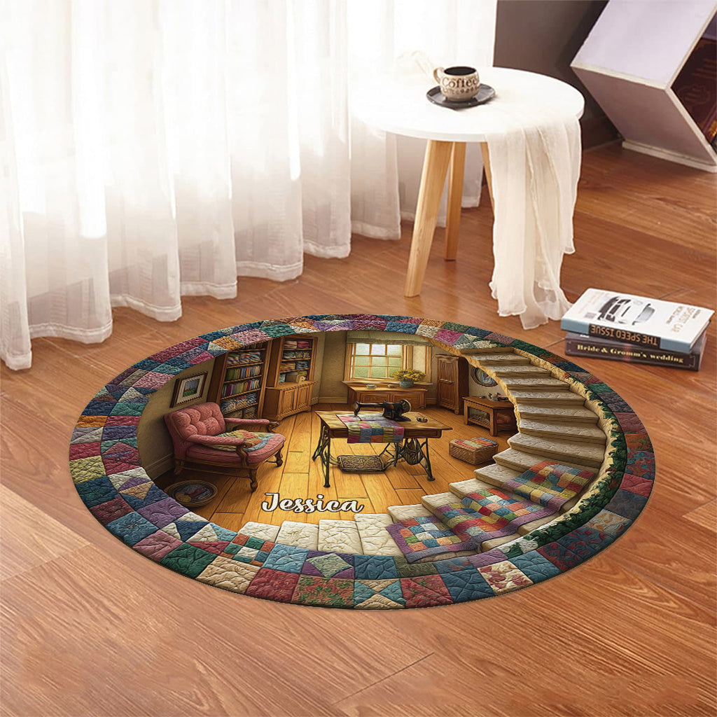 Sewing Room - Personalized Sewing Round Rug