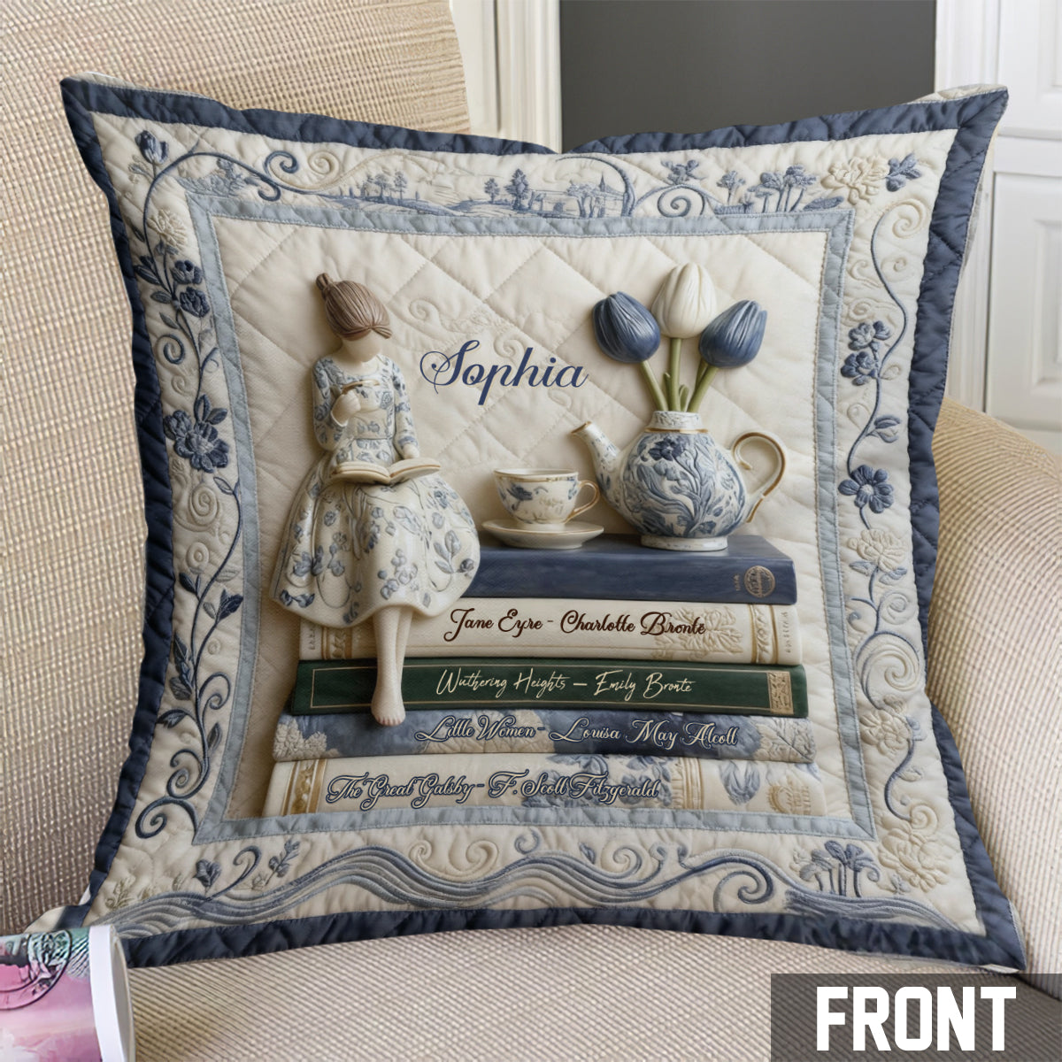 Just A Girl Who Loves Books - Personalized Book Throw Pillow