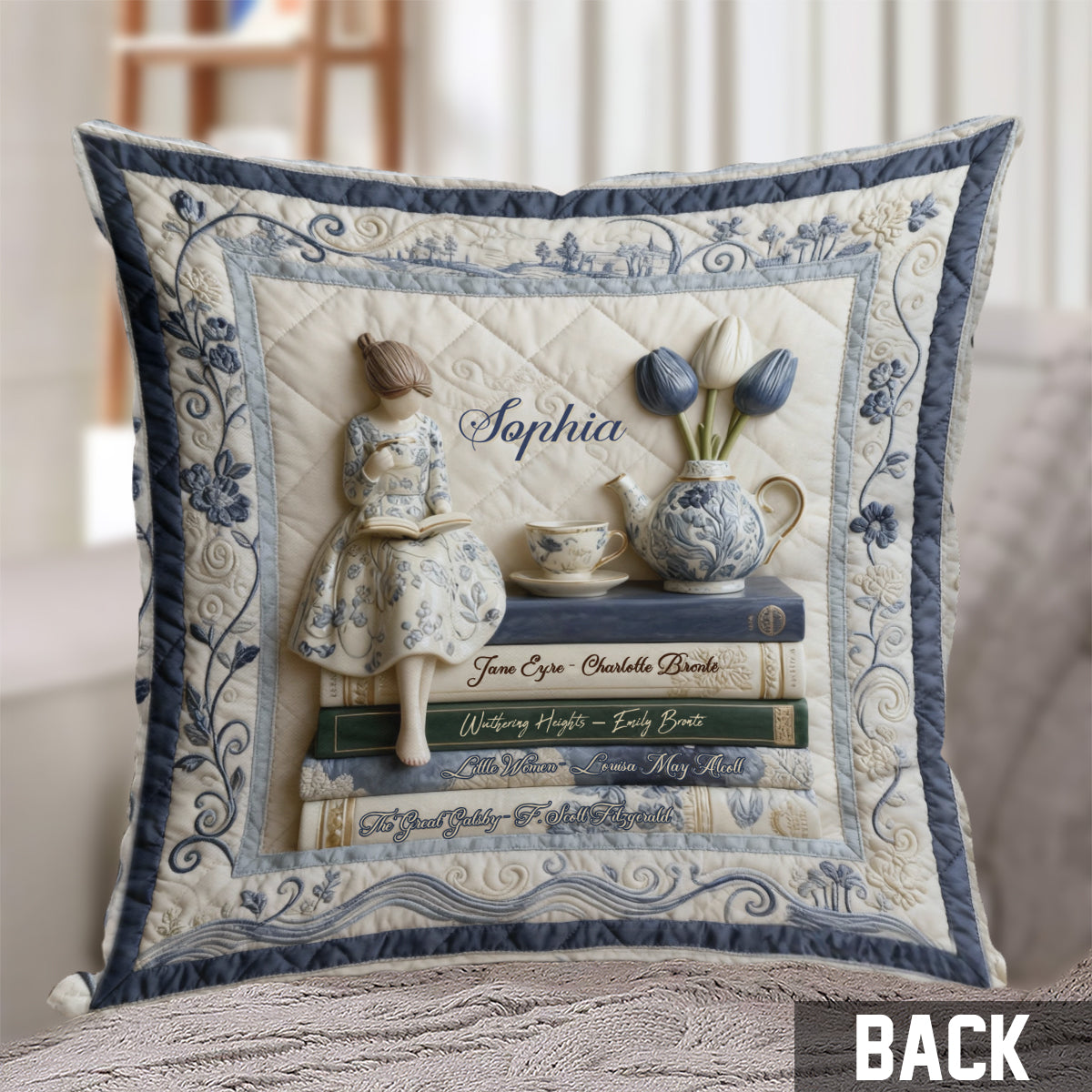 Just A Girl Who Loves Books - Personalized Book Throw Pillow