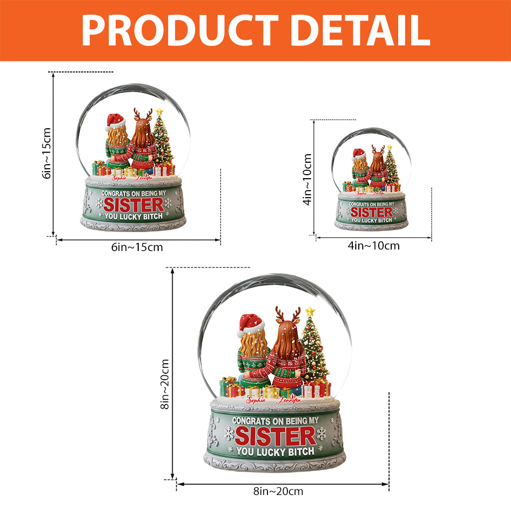 Congrat On Being My Sister You Lucky B*tch - Personalized Sibling Custom Shaped Acrylic Plaque