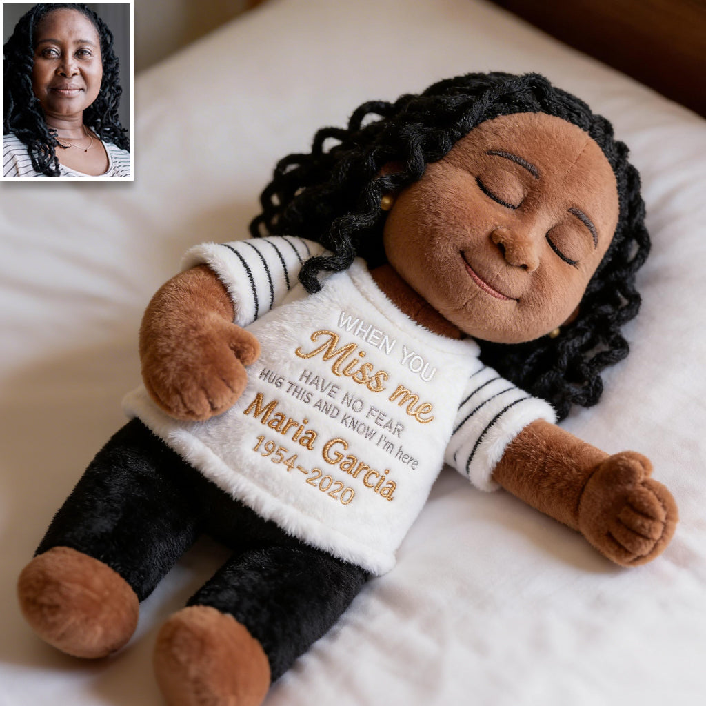 Hug This Pillow And Know I'm Here - Personalized Memorial Premium Faux Fur Pillow