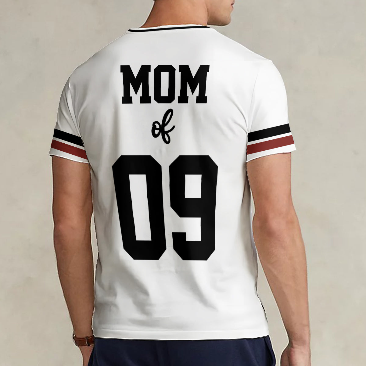 Football Mom/ Dad/ Nana/ Papa/ Uncle/ Aunt.... - Personalized Football Fully Printed V-Neck T-Shirt