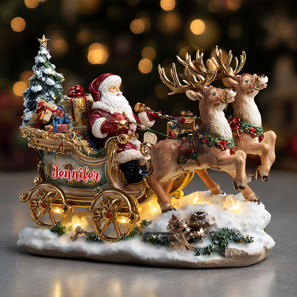 Nuit du Père Noël - Plaque acrylique personnalisée de Noël en forme de pièce