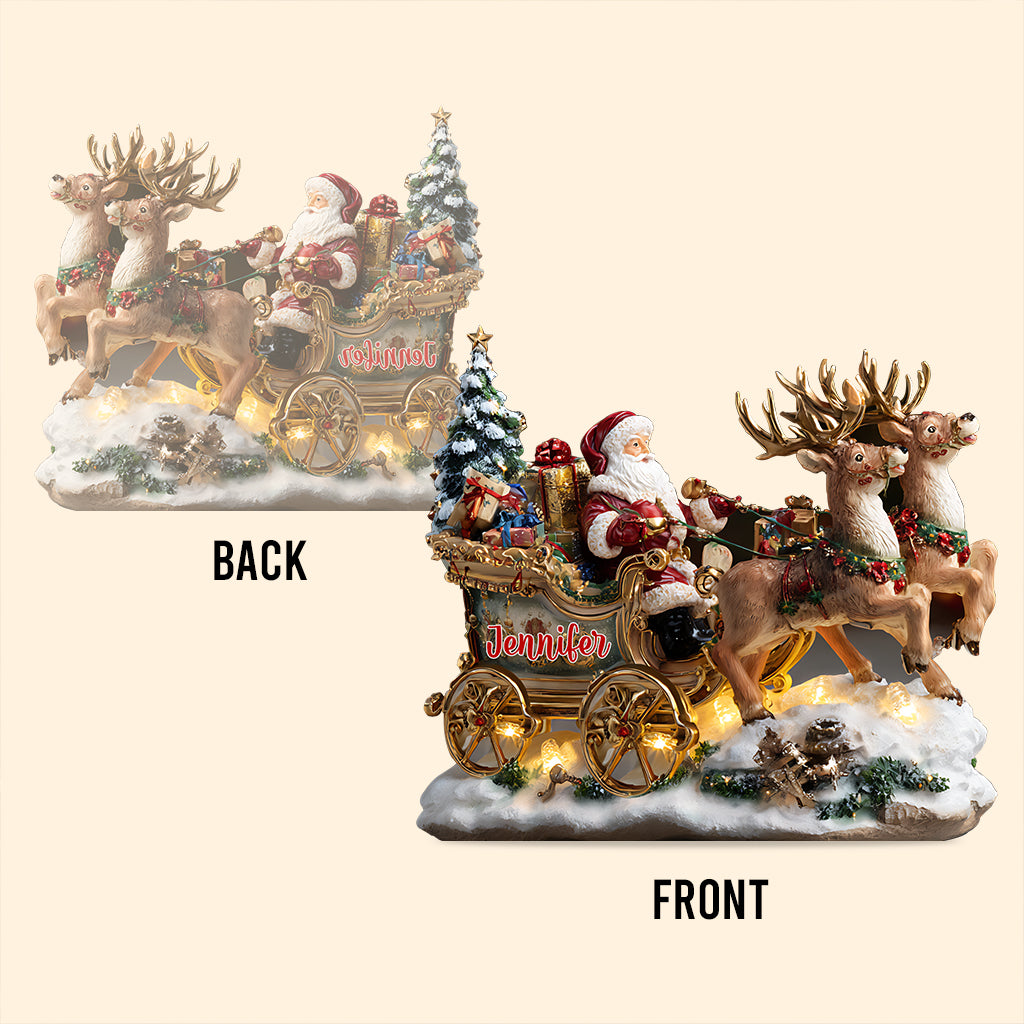 Nuit du Père Noël - Plaque acrylique personnalisée de Noël en forme de pièce