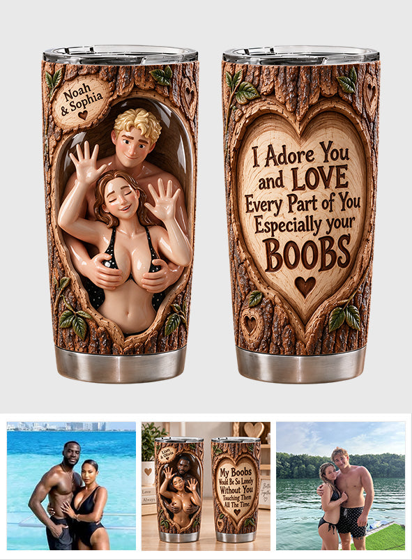 Funny Naughty - Personalized Spicy Couple Tumbler