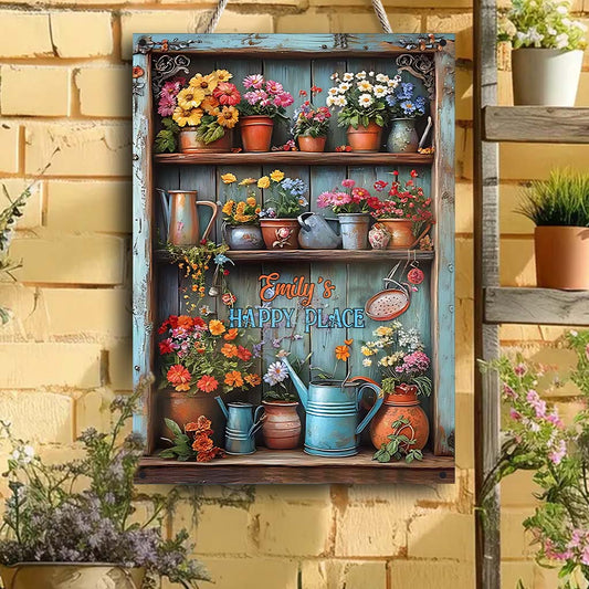 Le jardinage est ma thérapie - Panneau métallique rectangulaire personnalisé sur le thème du jardinage