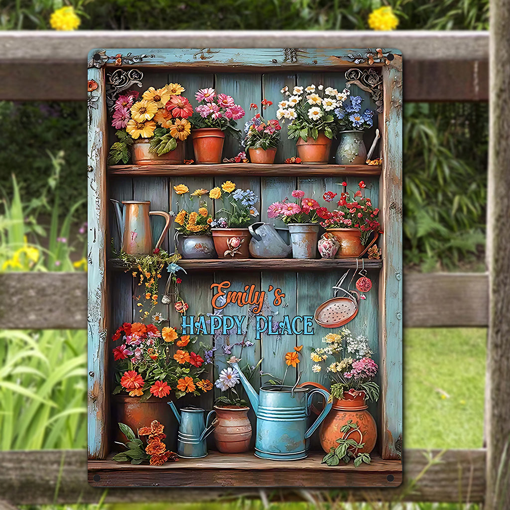 Le jardinage est ma thérapie - Panneau métallique rectangulaire personnalisé sur le thème du jardinage