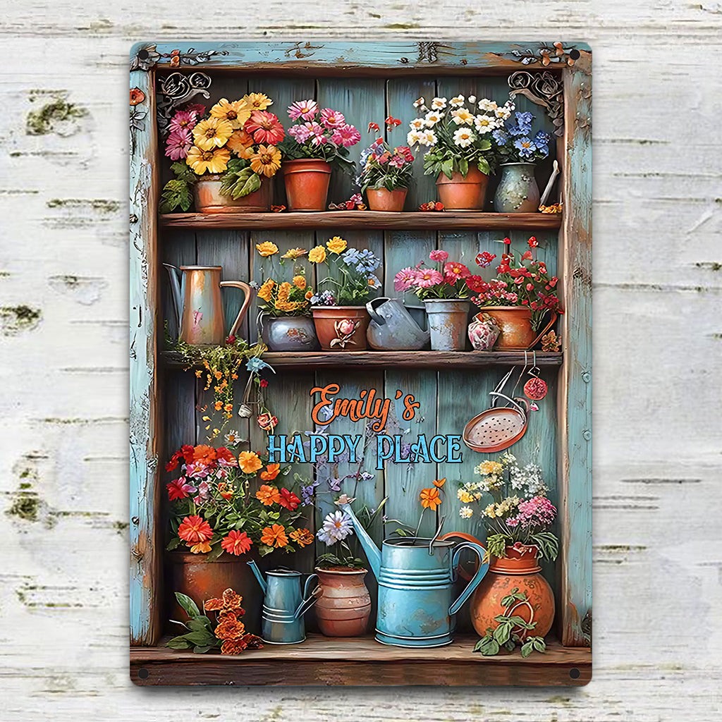 Le jardinage est ma thérapie - Panneau métallique rectangulaire personnalisé sur le thème du jardinage