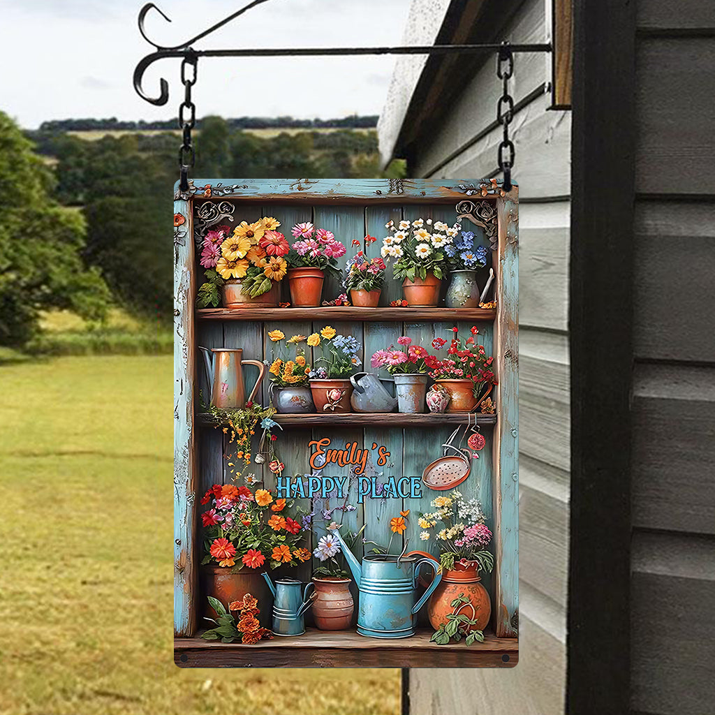 Le jardinage est ma thérapie - Panneau métallique rectangulaire personnalisé sur le thème du jardinage