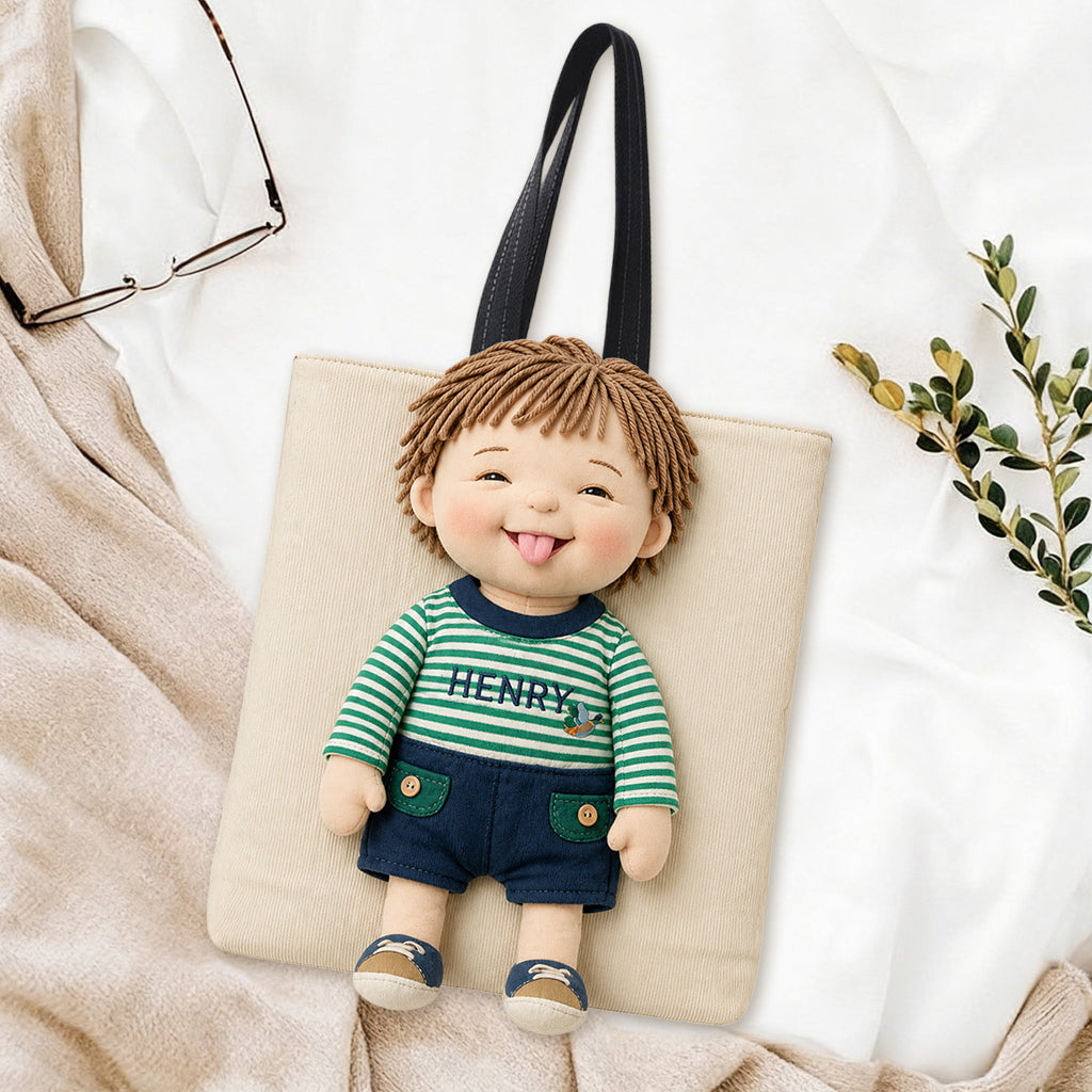 Custom Any Photo - Personalized Kid Custom Shape Tote Bag