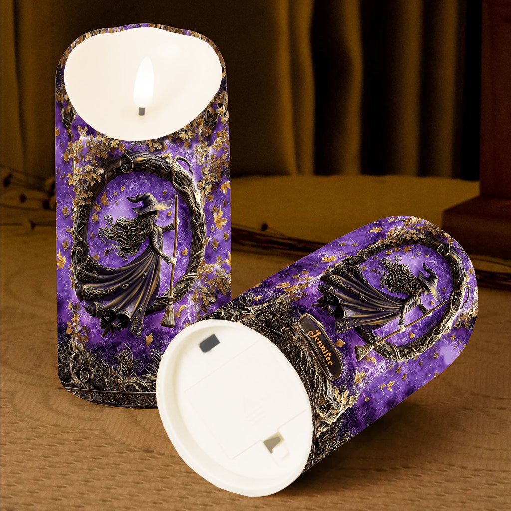 Bougie sans flamme personnalisée Magic Witch - Sorcière
