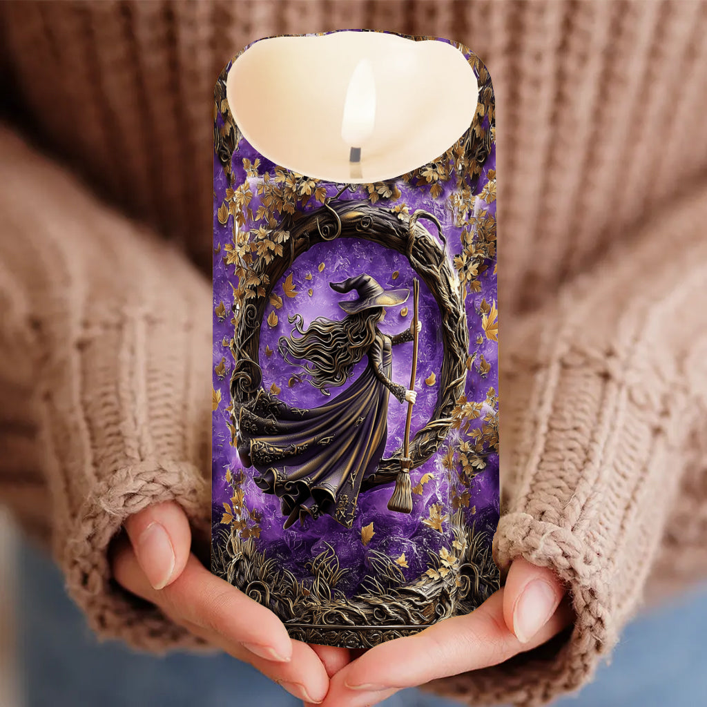Bougie sans flamme personnalisée Magic Witch - Sorcière