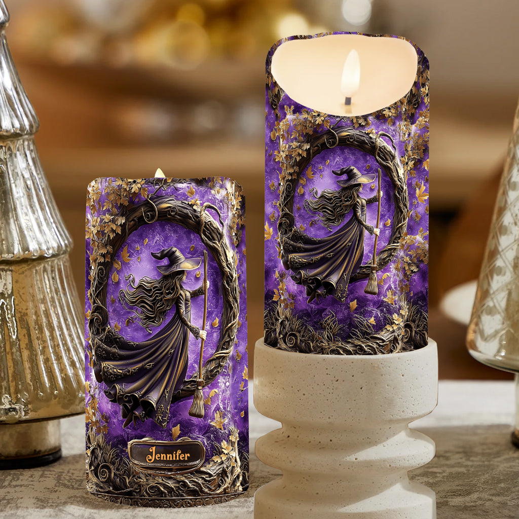 Bougie sans flamme personnalisée Magic Witch - Sorcière