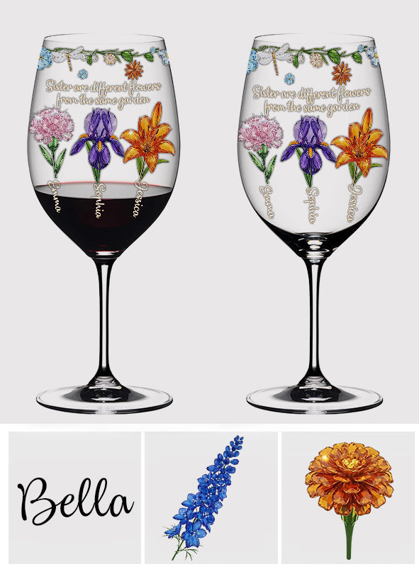 Merry Christmas - Personalized Bestie Wine Glass With Long Stem