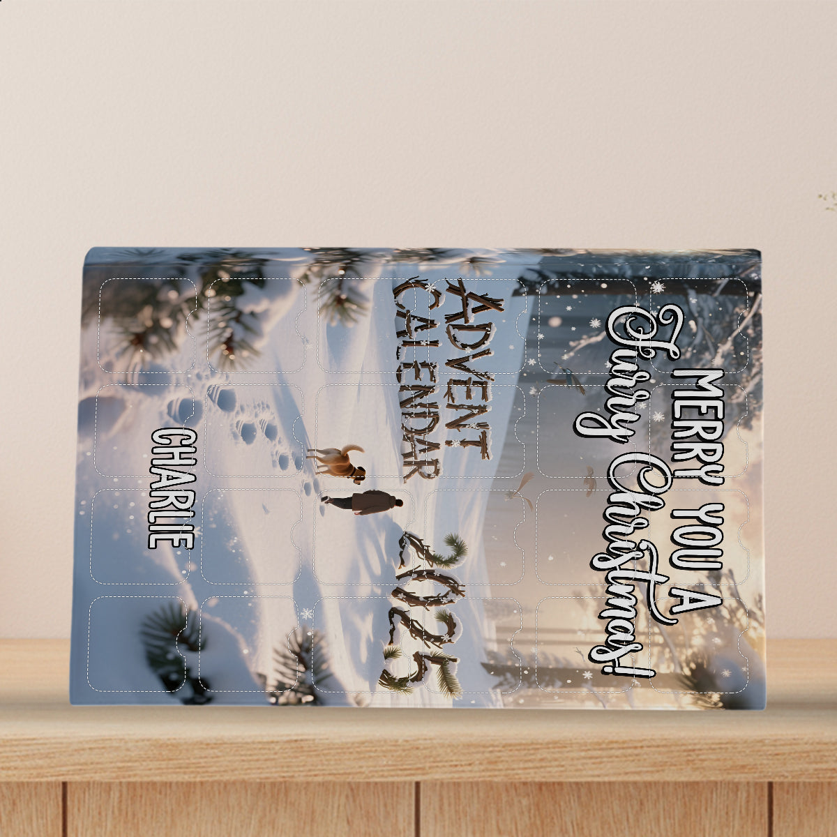 Joyeux Noël à quatre pattes ! Calendrier de l'Avent personnalisé pour chiens avec décorations