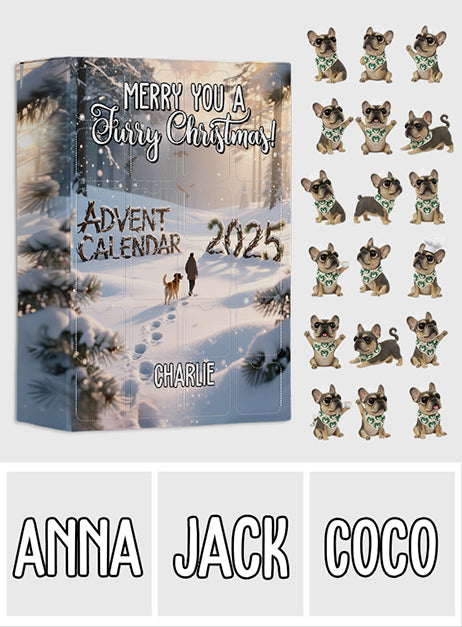 Joyeux Noël à quatre pattes ! Calendrier de l'Avent personnalisé pour chiens avec décorations