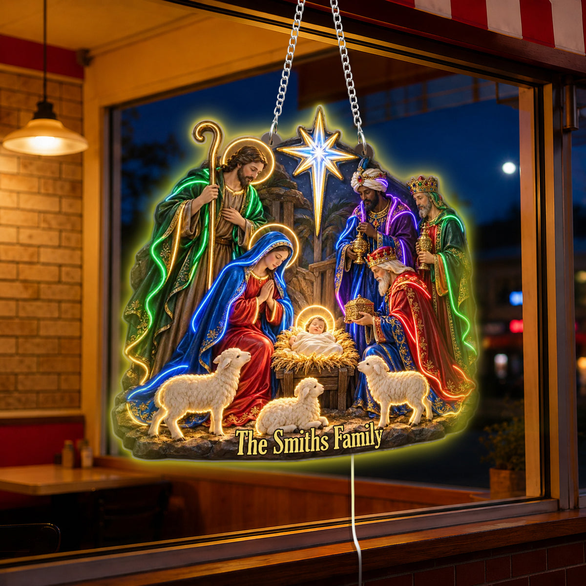 Nativity Christmas - Personalized Christian Neon LED Light Sign