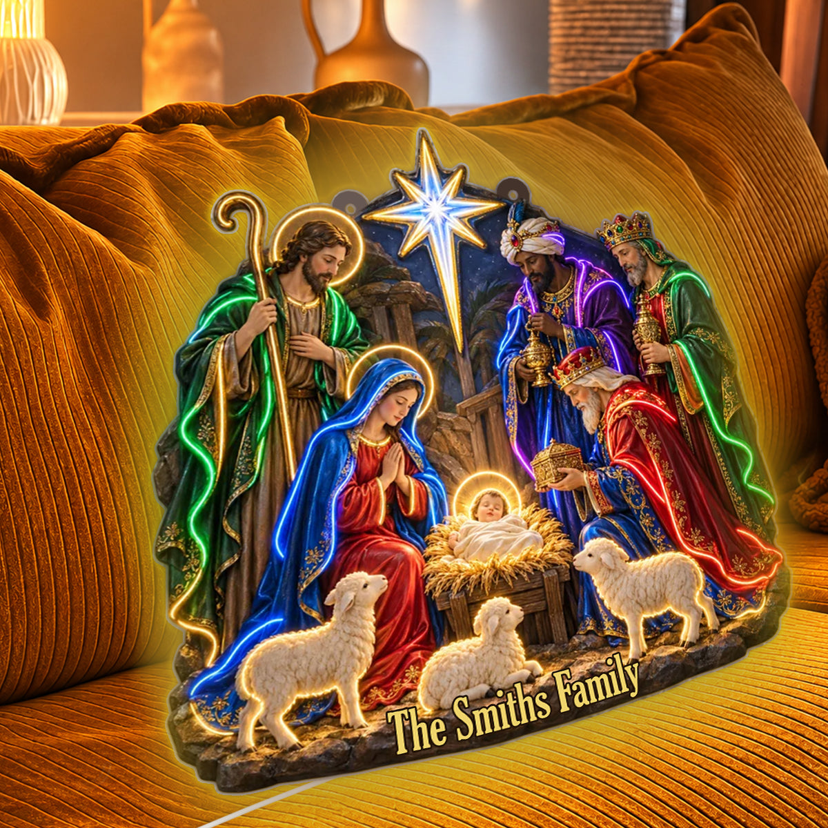 Nativity Christmas - Personalized Christian Neon LED Light Sign