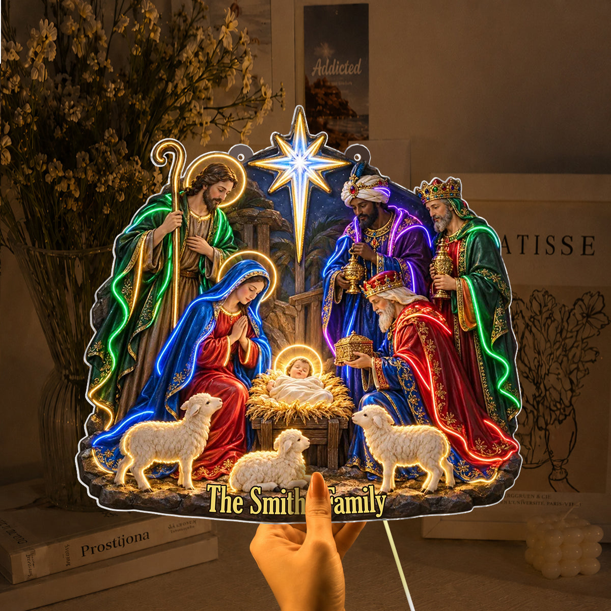 Nativity Christmas - Personalized Christian Neon LED Light Sign