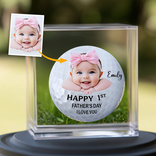 First Fathers Day Golf Balls - Personalized Golf Custom Shaped Acrylic Plaque