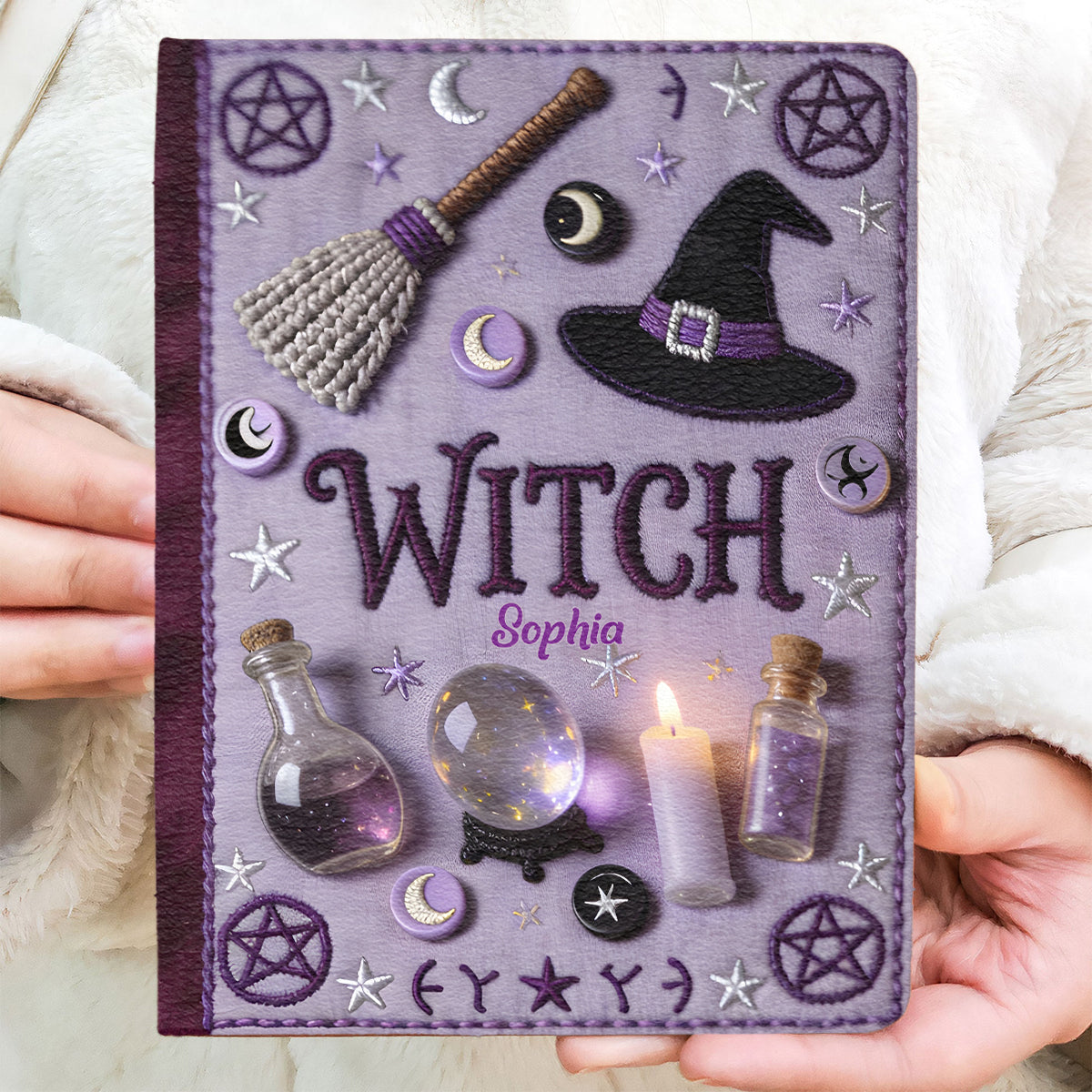 Journal en cuir personnalisé pour sorcière - Magical Witch
