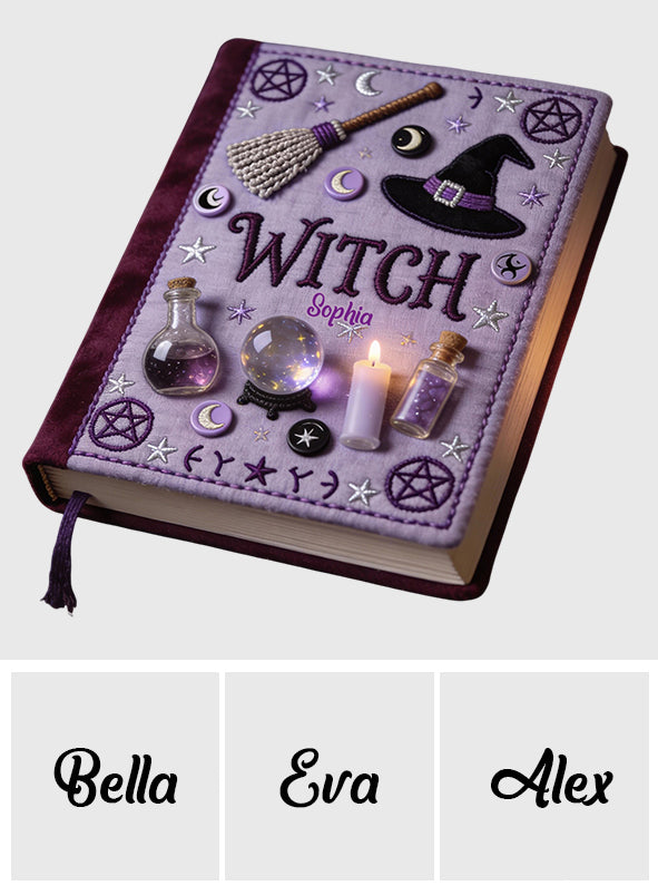 Journal en cuir personnalisé pour sorcière - Magical Witch