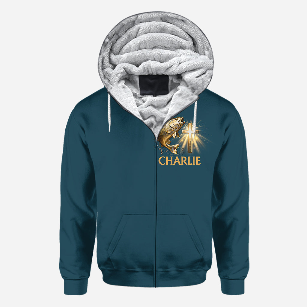 J'ai la pêche dans le sang - T-shirt personnalisé sur le thème de la pêche