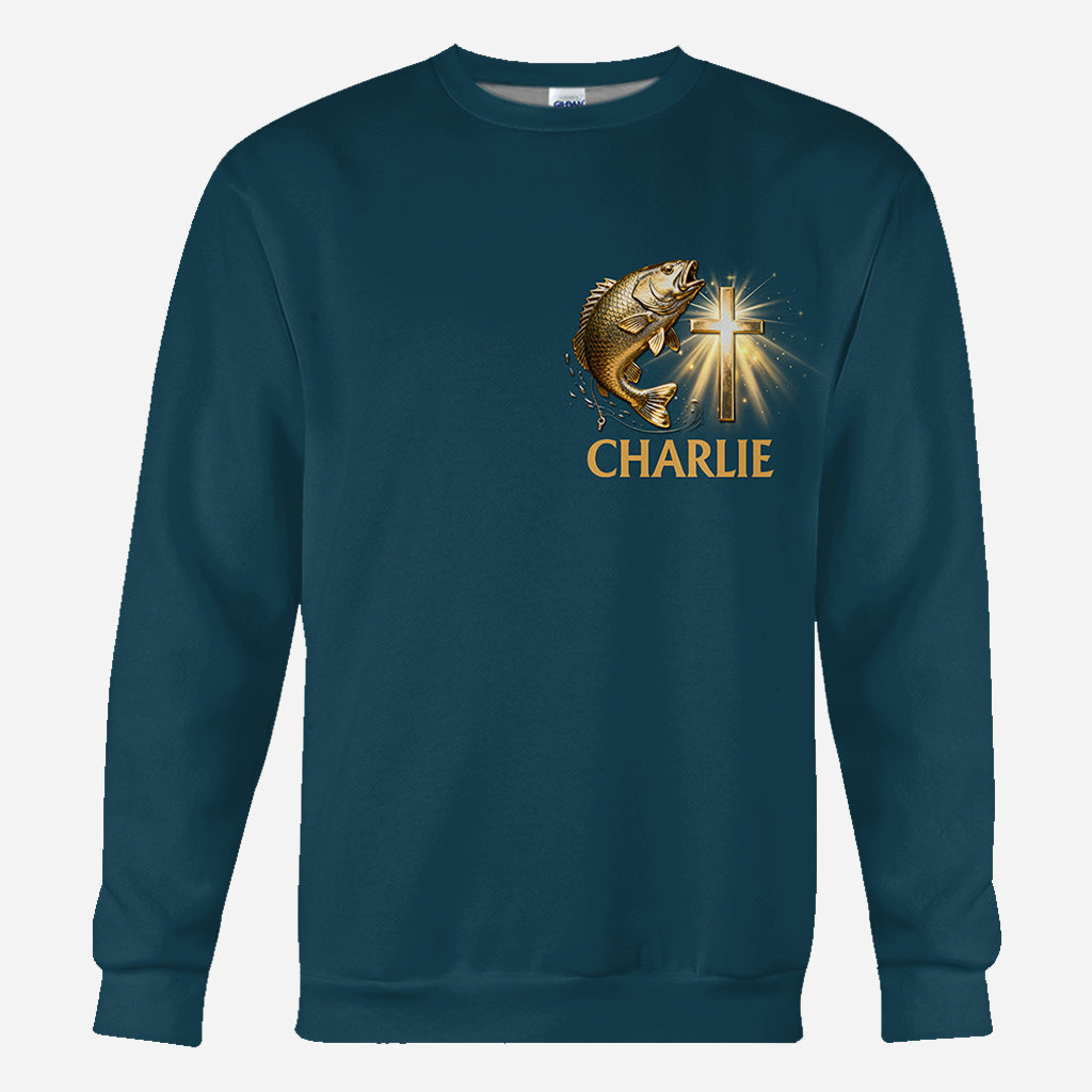 J'ai la pêche dans le sang - T-shirt personnalisé sur le thème de la pêche