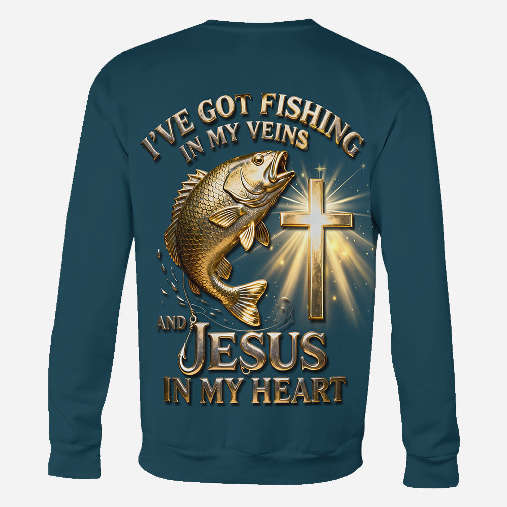 J'ai la pêche dans le sang - T-shirt personnalisé sur le thème de la pêche