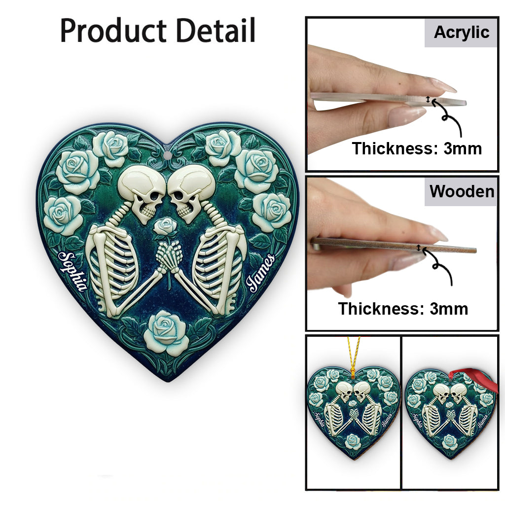 Couple de squelettes, jusqu'à ce que la mort nous sépare - Ornement de couple personnalisé