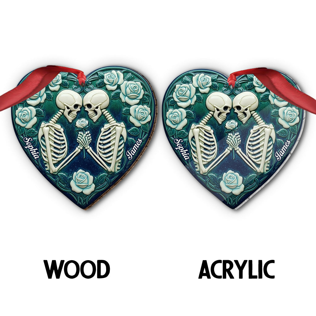 Couple de squelettes, jusqu'à ce que la mort nous sépare - Ornement de couple personnalisé