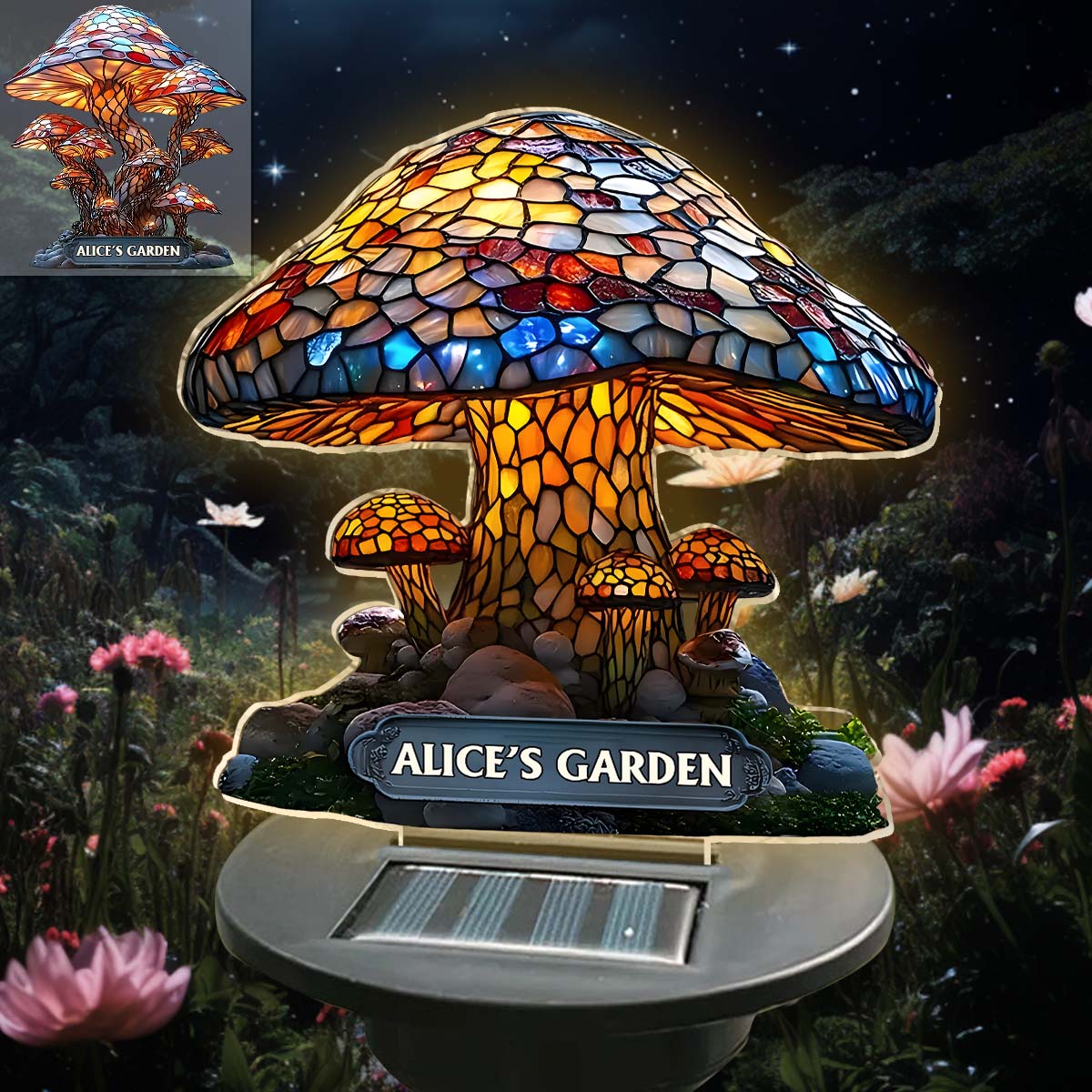 Magic Night - Lampe solaire de jardin personnalisée