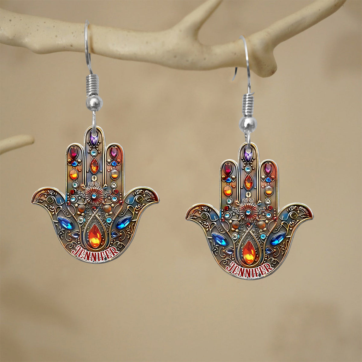 Inner Peace - Personalized Yoga Earrings