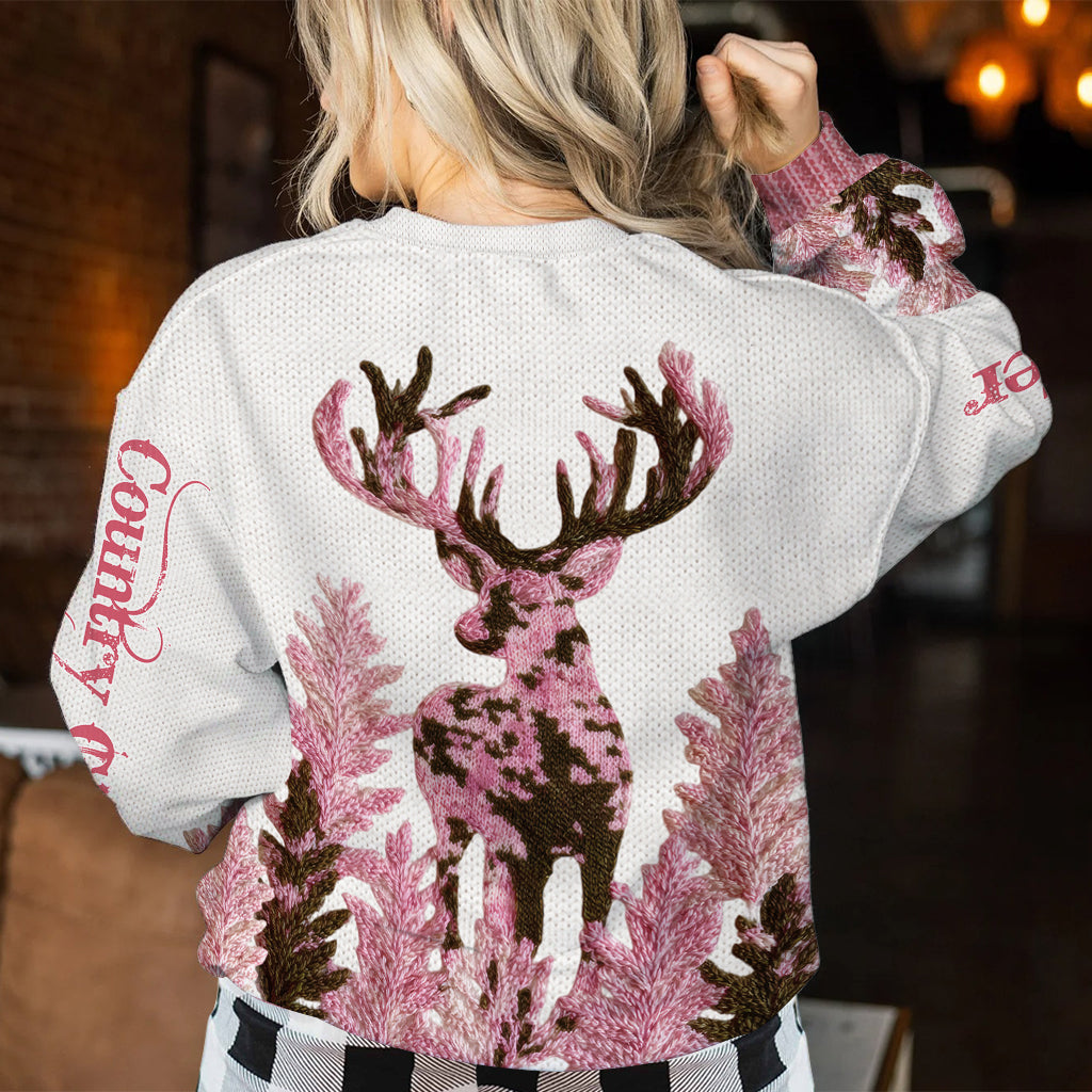 Country Girl - Personalized Hunting Ugly Sweater
