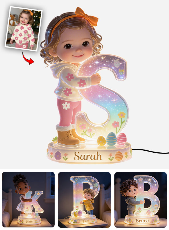 Easter Alphabet - Personalized Kid Acrylic LED Night Light