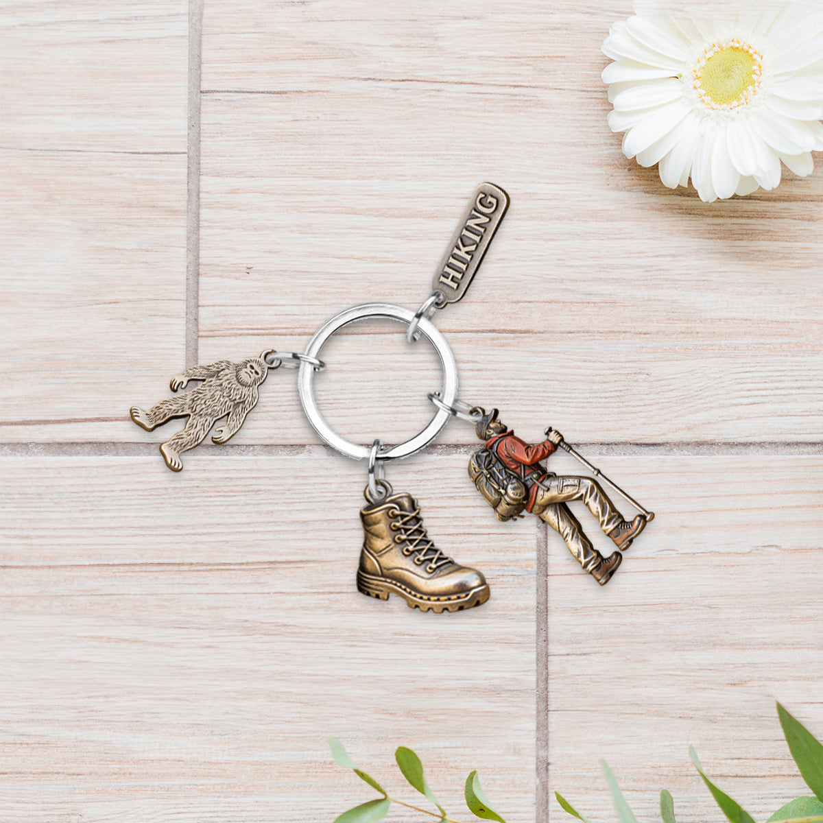 Porte-clés de randonnée personnalisé à partir de n'importe quelle photo - Porte-clés avec breloques