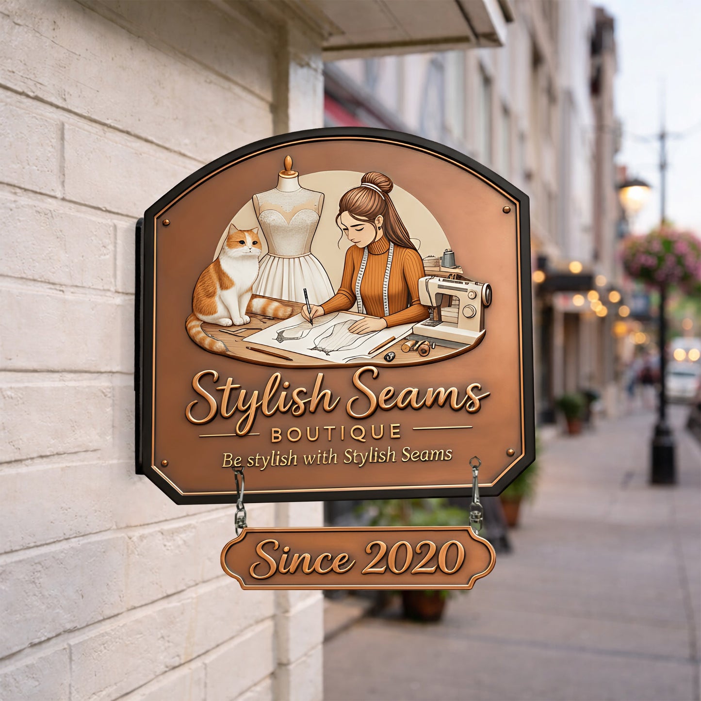 Your Sewing Room Logo - Personalized Sewing Wooden Wall Mount Sign