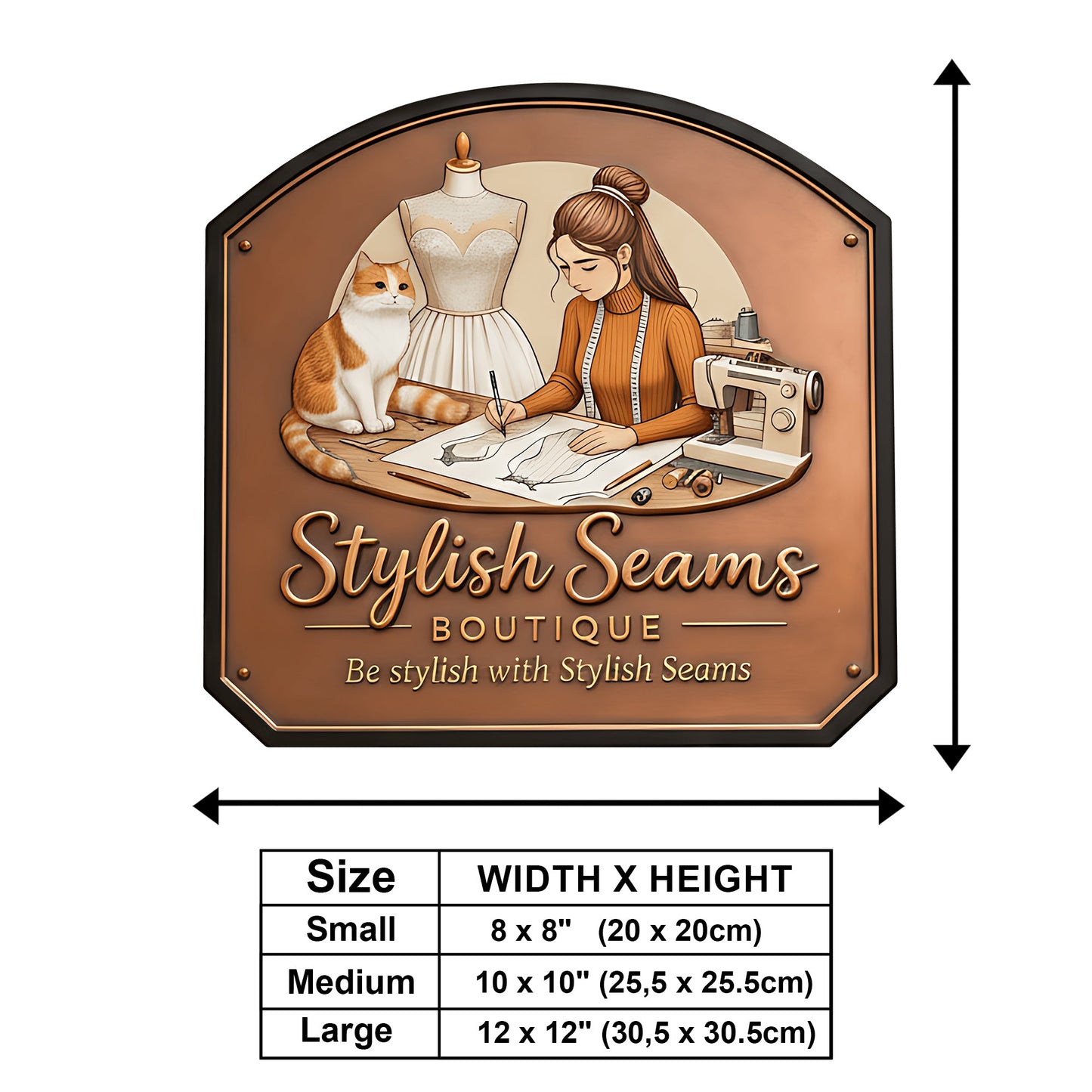 Your Sewing Room Logo - Personalized Sewing Wooden Wall Mount Sign