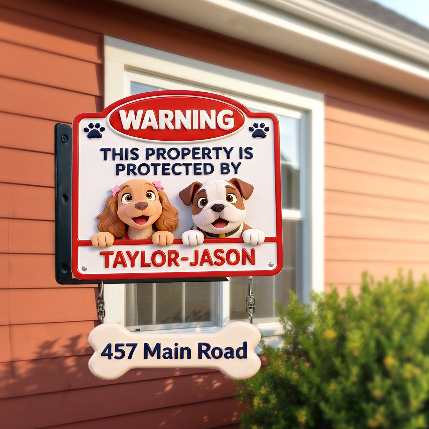 This Property Is Protected By - Personalized Dog Wooden Wall Mount Sign