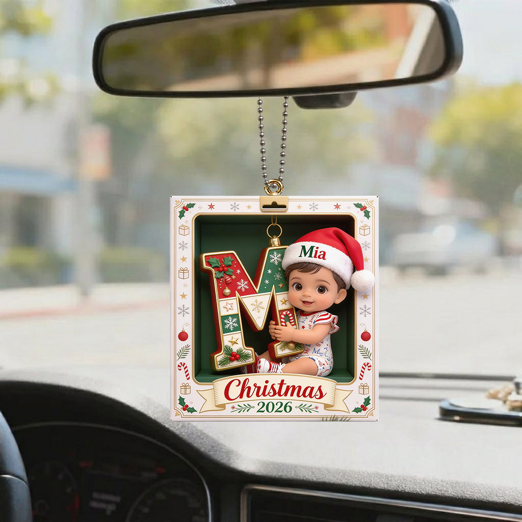 Joyeux Noël - Ornement 3D Premium Personnalisé pour Enfant