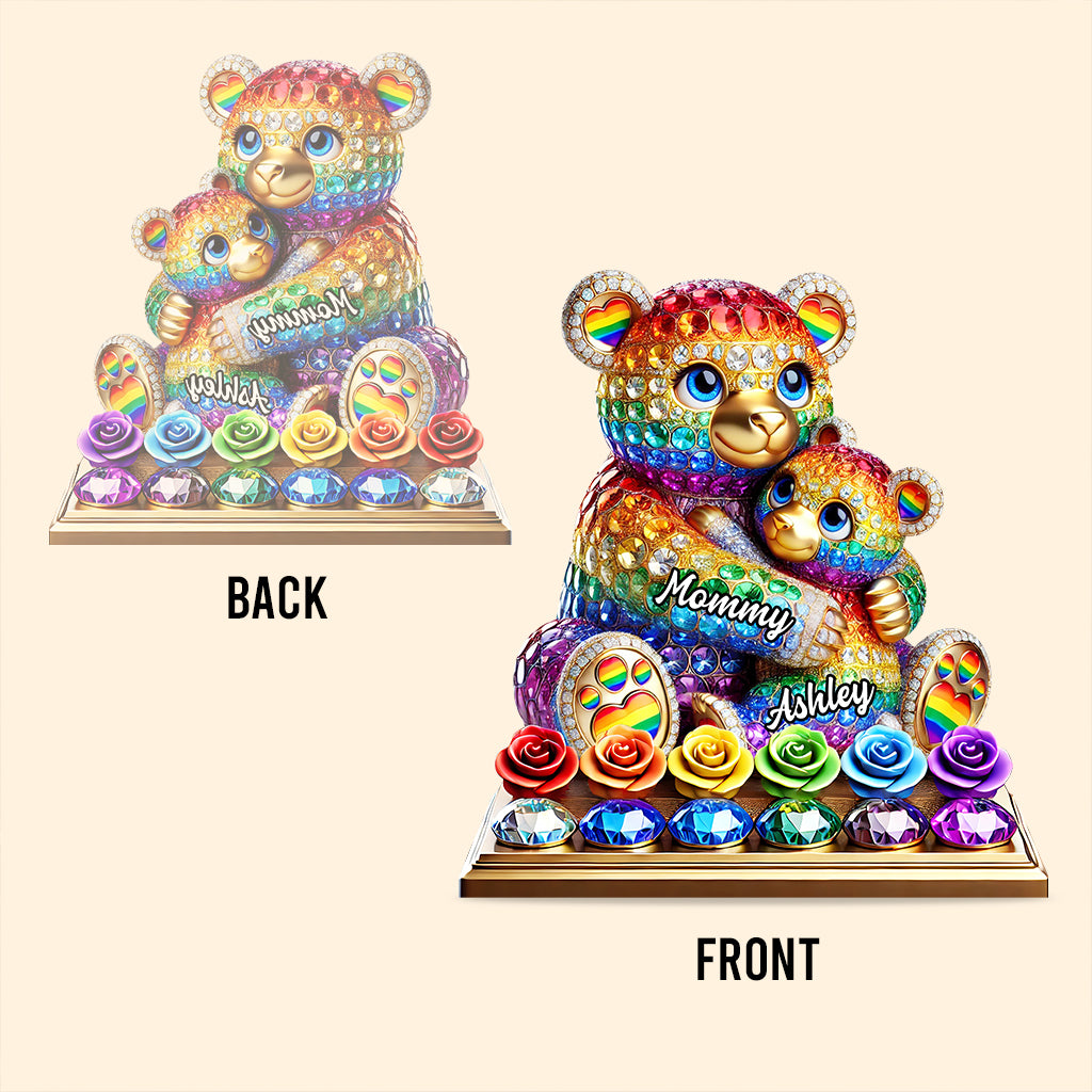Mama Bear - Personalized LGBT Support Custom Shaped Acrylic Plaque