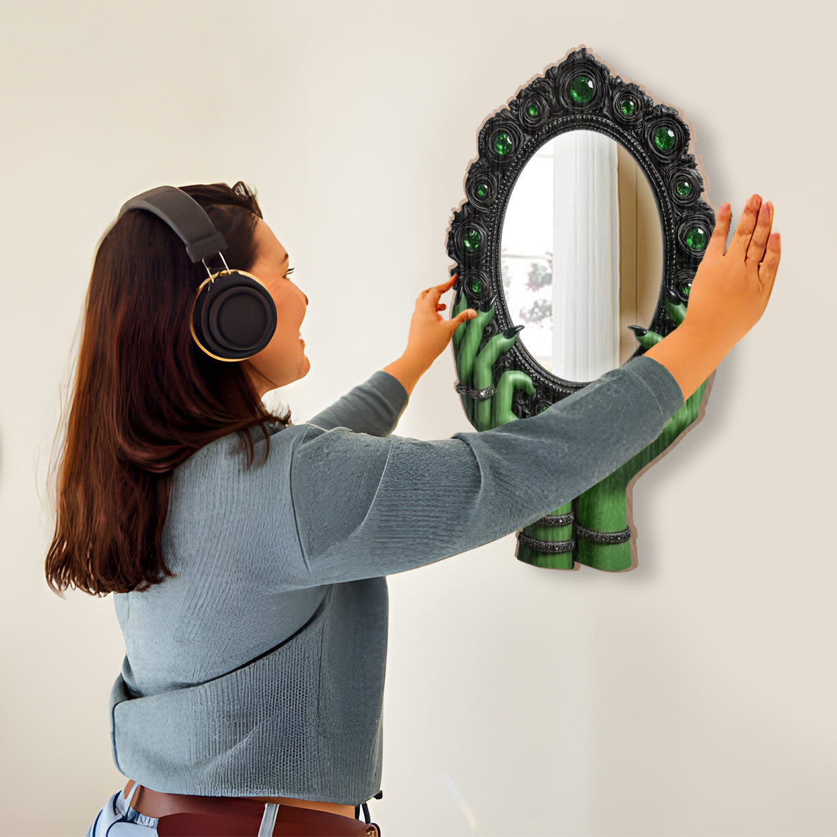 Mains de sorcière mystérieuses - Miroir mural personnalisé de sorcière