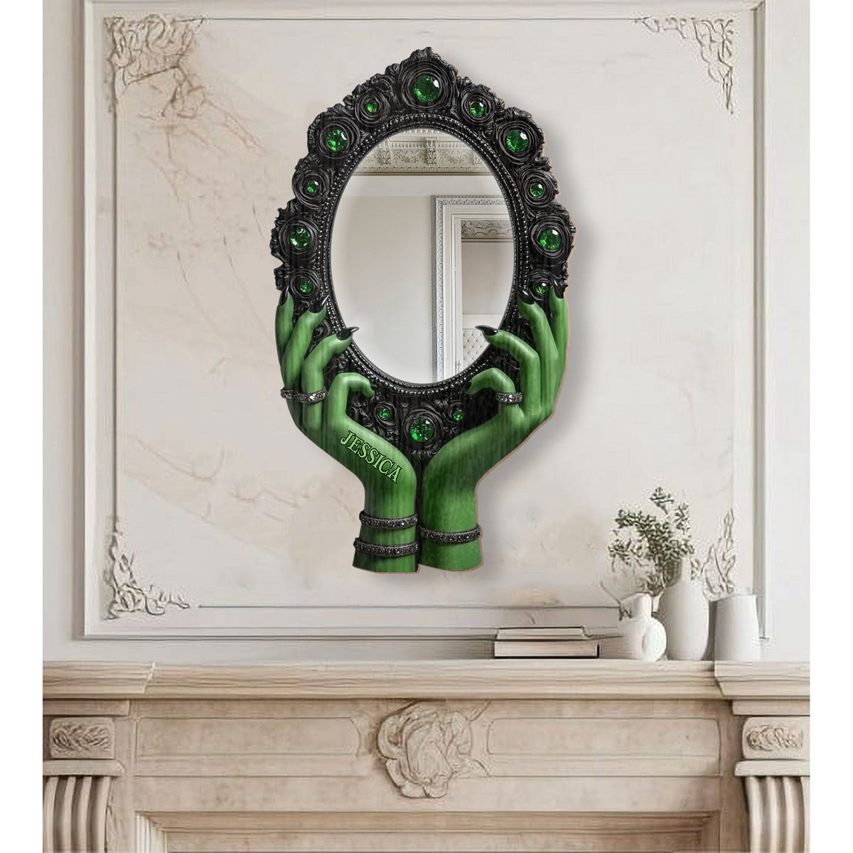 Mains de sorcière mystérieuses - Miroir mural personnalisé de sorcière