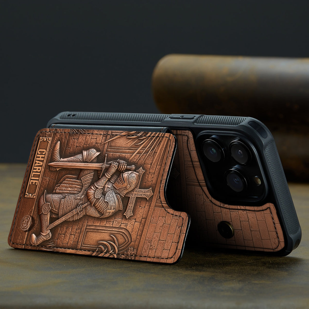 Knight Of God - Personalized Christian Fully Printed Wallet Phone Case