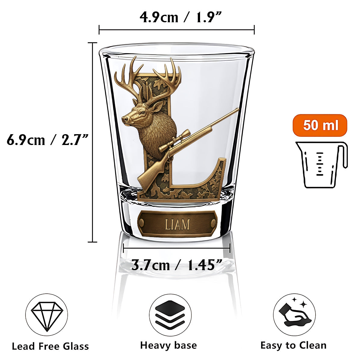 Ensemble de verres à shot personnalisés pour la chasse - Passionné de chasse